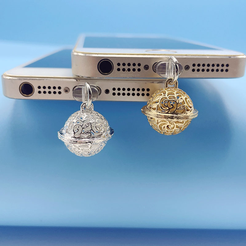 Mobile Phone Anti-dust Plug diy Retro Palace Bell Charm Anti-dust Plug ...