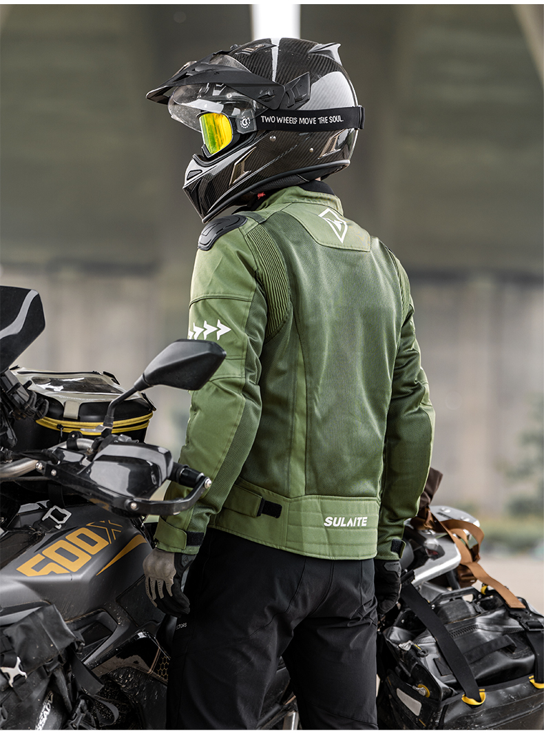 MESH MOTORCYCLE JACKET FOR MENS RIDING BIKERS RACING DUAL SPORTS BIKE ...