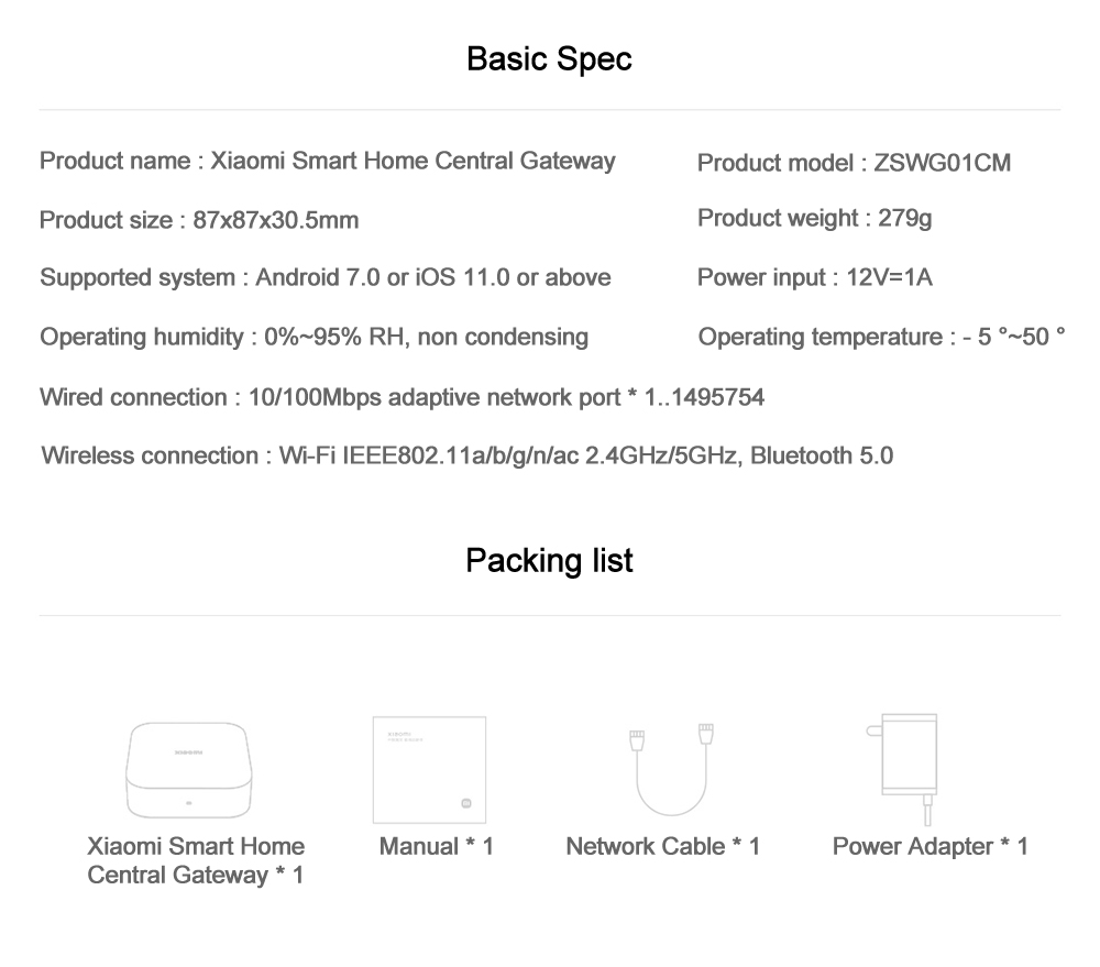 Xiaomi Gateway 4 Smart Center Hub WiFi Mesh Super Bluetooth Signal ...
