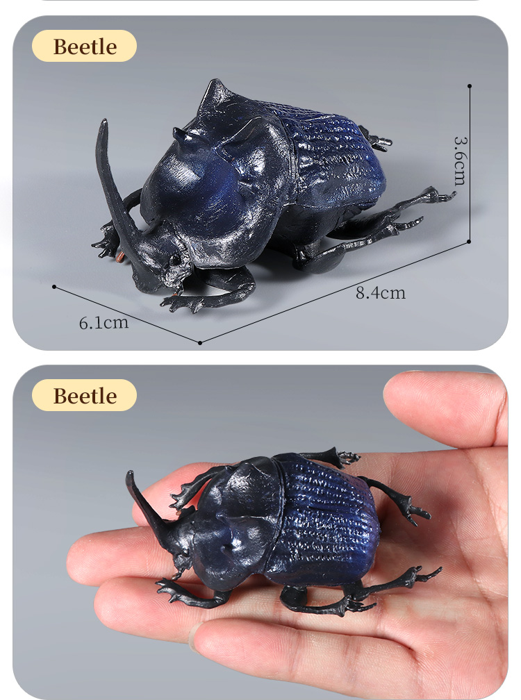Simulated Insect Animals Model Longhornedbee Unicorn Beetle Action ...