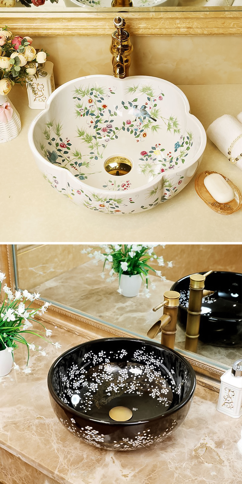 Bathroom wash basin simple round art retro wild ceramic basin ...