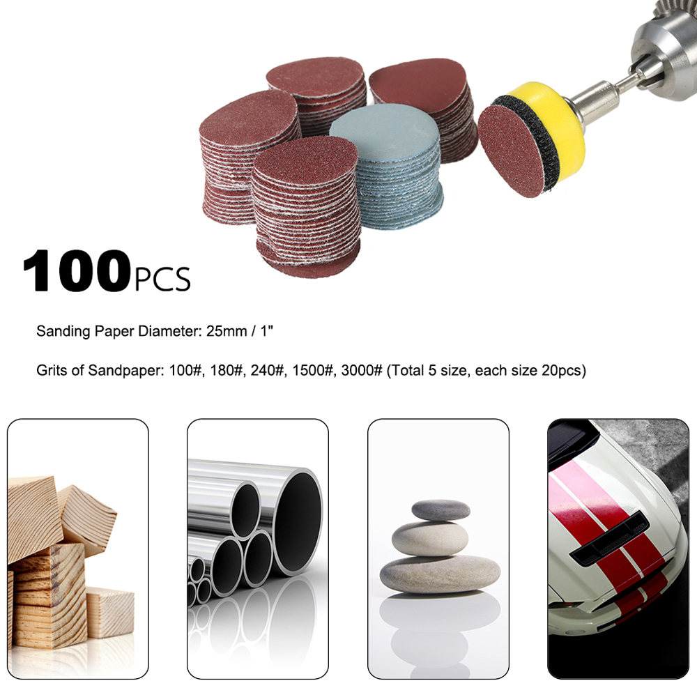 Sander Disc Sanding Disk 100-3000 Grit Paper with Abrasive Polish Pad ...
