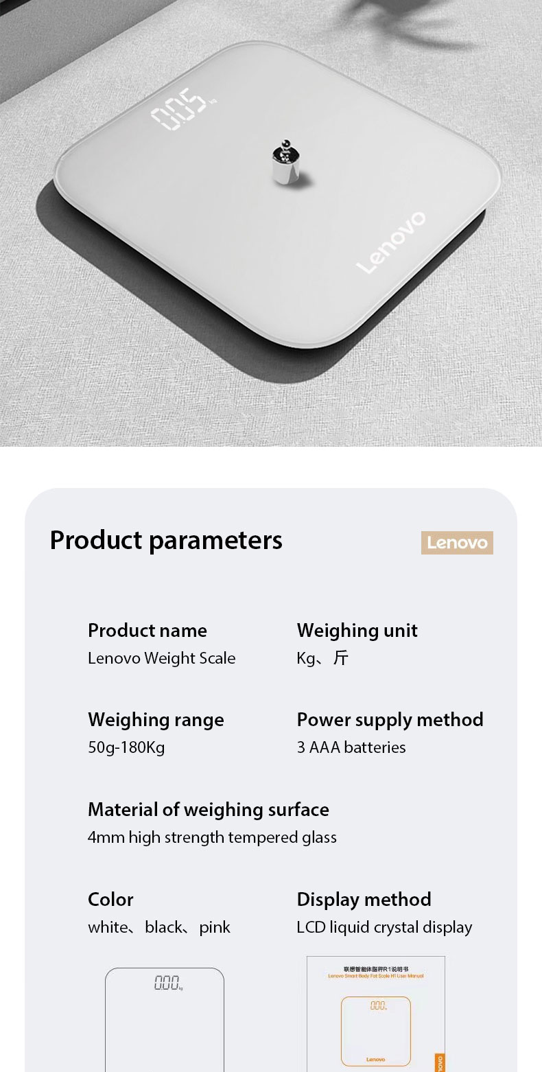 Lenovo weighing scale digital LED Display Weight Scale High Precision ...