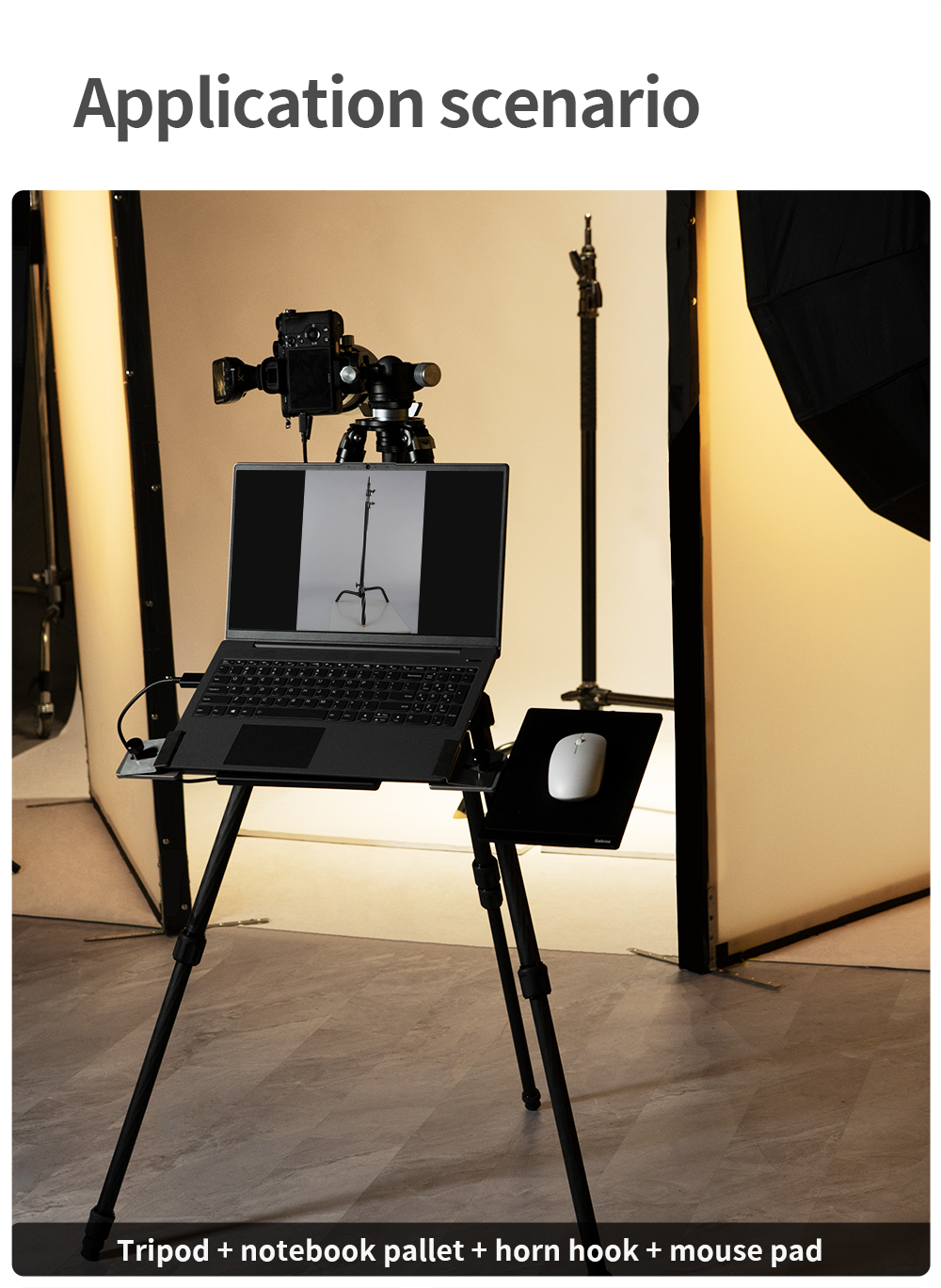 Selens Studio Laptop Tray Holder For Tripod Stand Portable Desk ...