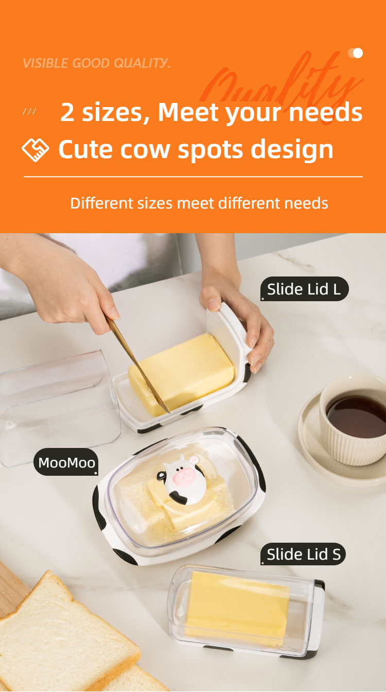 joie MooMoo Butter Storage Buter Dish Cow Butter Container Box with ...