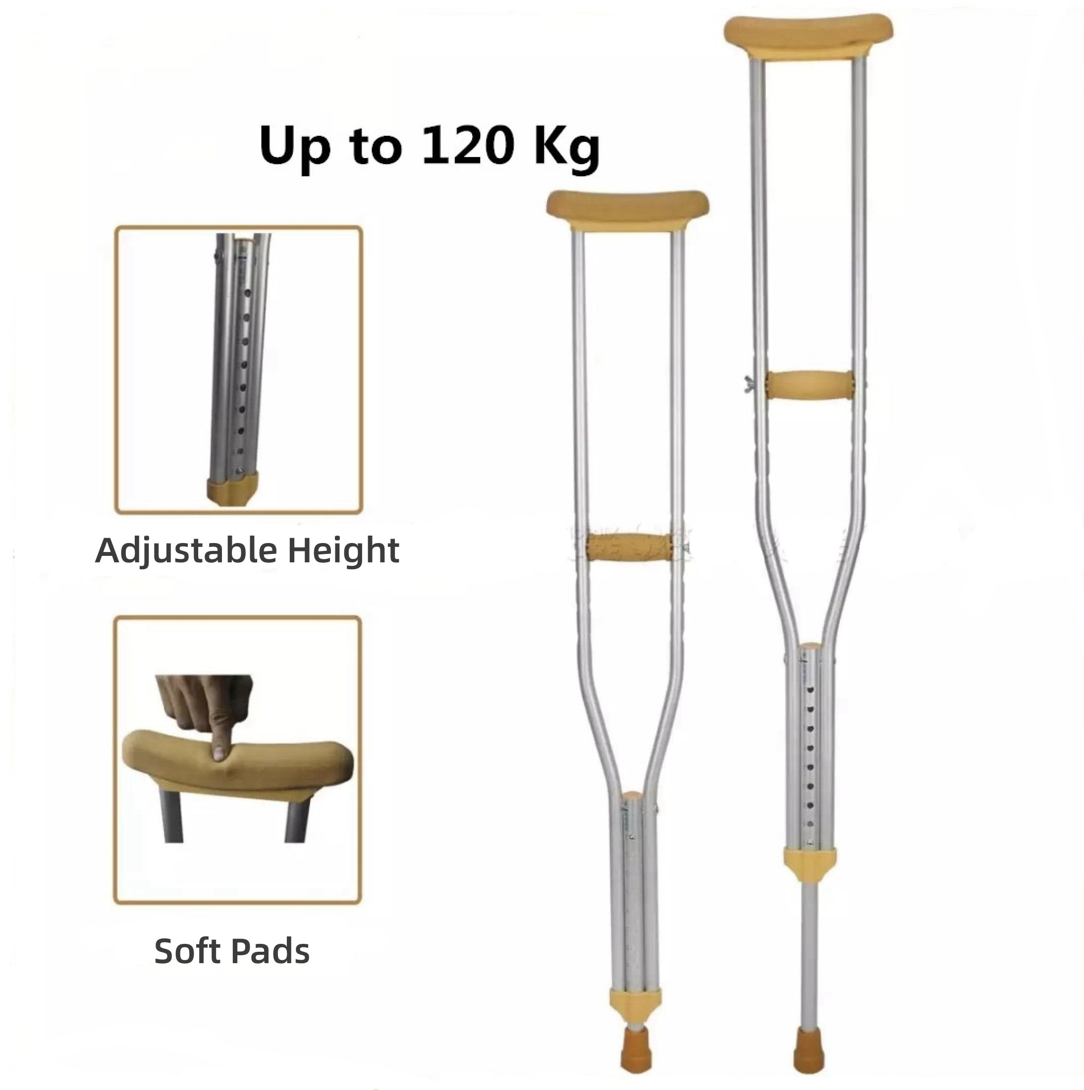 【fpt】1pair 2pcs Ultra Light Weight Underarm Cane Topang Kaki Arm