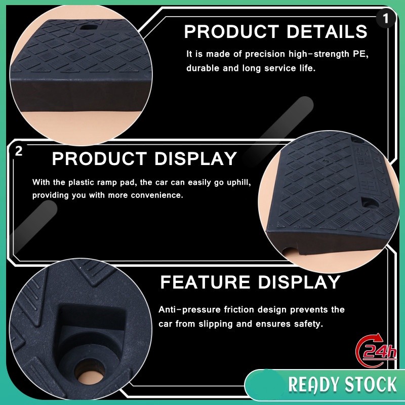 【COD】Car Kerb Ramp Mat Curb Ramp Pad Heavy Duty Ramp Motorcycle Ramp ...