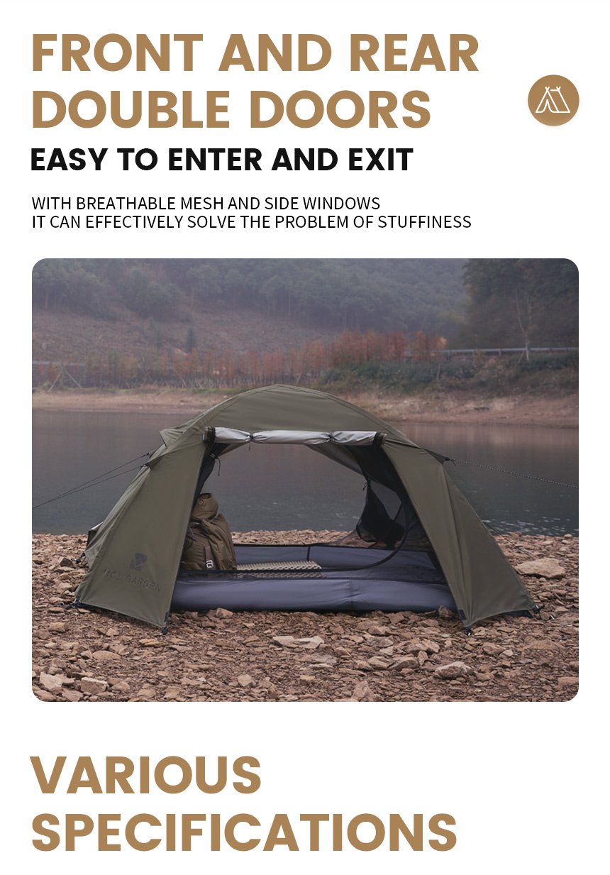 LANSHAN 1 PRO Ultralight 1 Person Hiking Tent Lightweight Backpacking Camping Waterproof - View #3