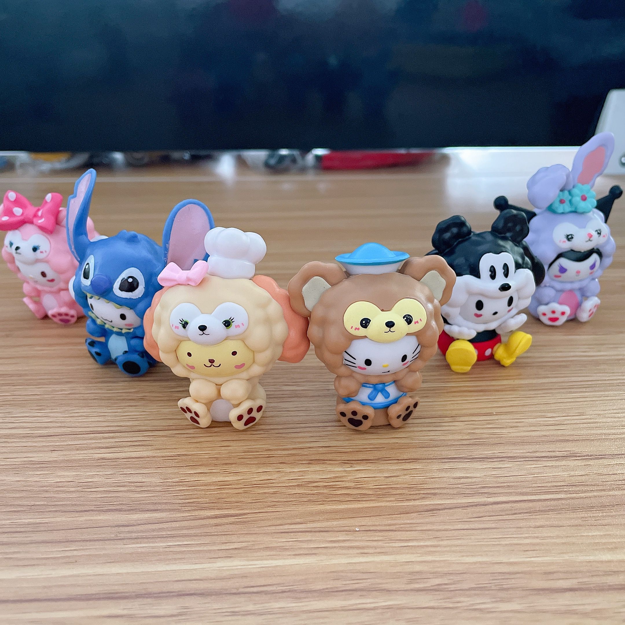 5-7cm Sanrio 6Pcs Set Hello Kitty My Melody Kuromi Stitch Anime Figure ...