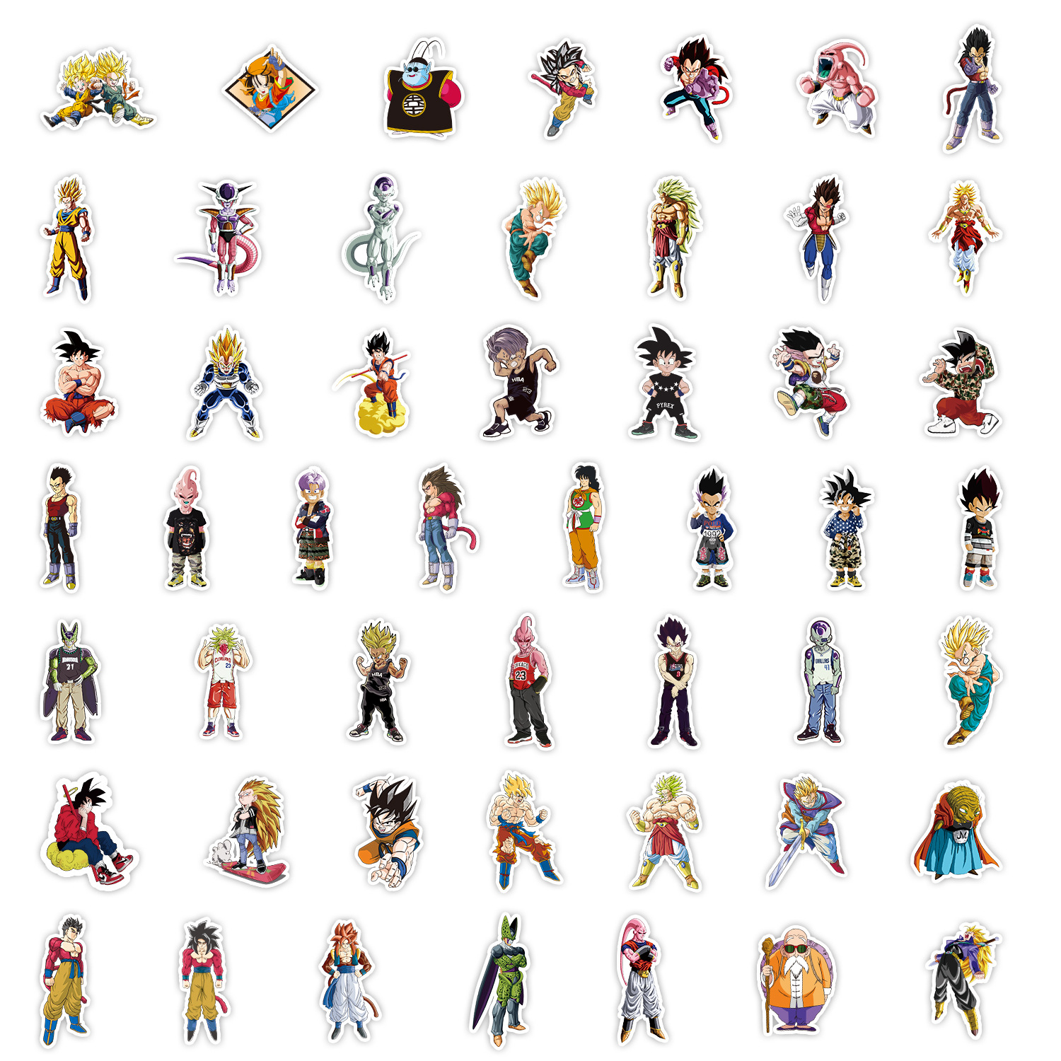 MUYA 100pcs Dragon Ball Anime Stickers for Kids Waterproof Japan ...