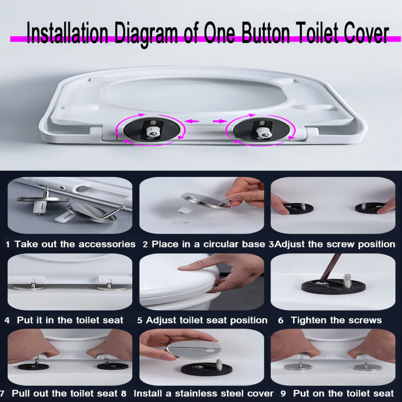Local shipment 】100 Original Toilet Seat Toilet Cover Replacement With