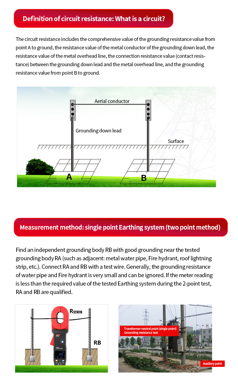 UNI-T Earth Clamp Meter UT272+ UT273+ UT275+ Clamp Earth Resistance ...