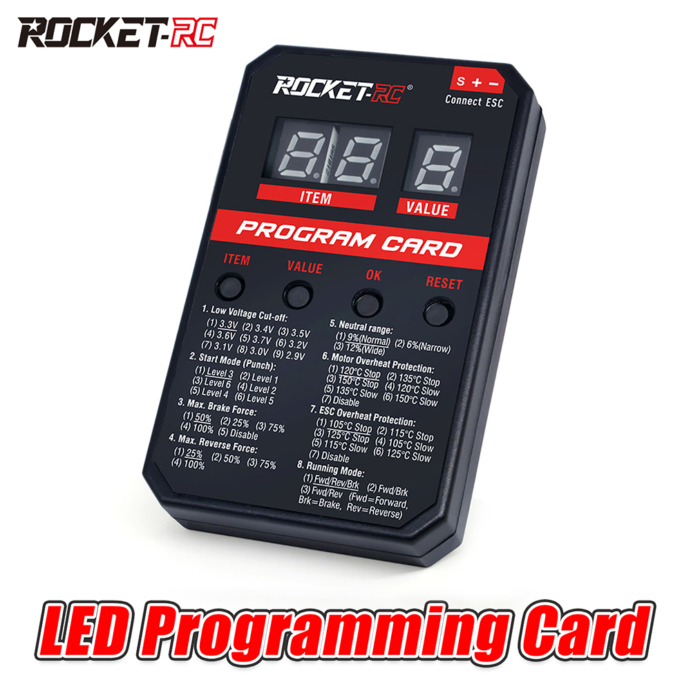 Surpass Hobby Rocket KK LED ESC Programming Card ESC TS160 60A 80A 120A ...