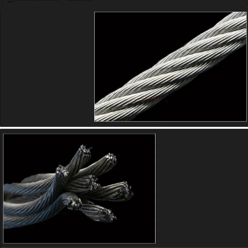 5 Meters 3mm 4mm 5mm 6mm Stranded Steel Wire Bare Rope Lifting Cable ...