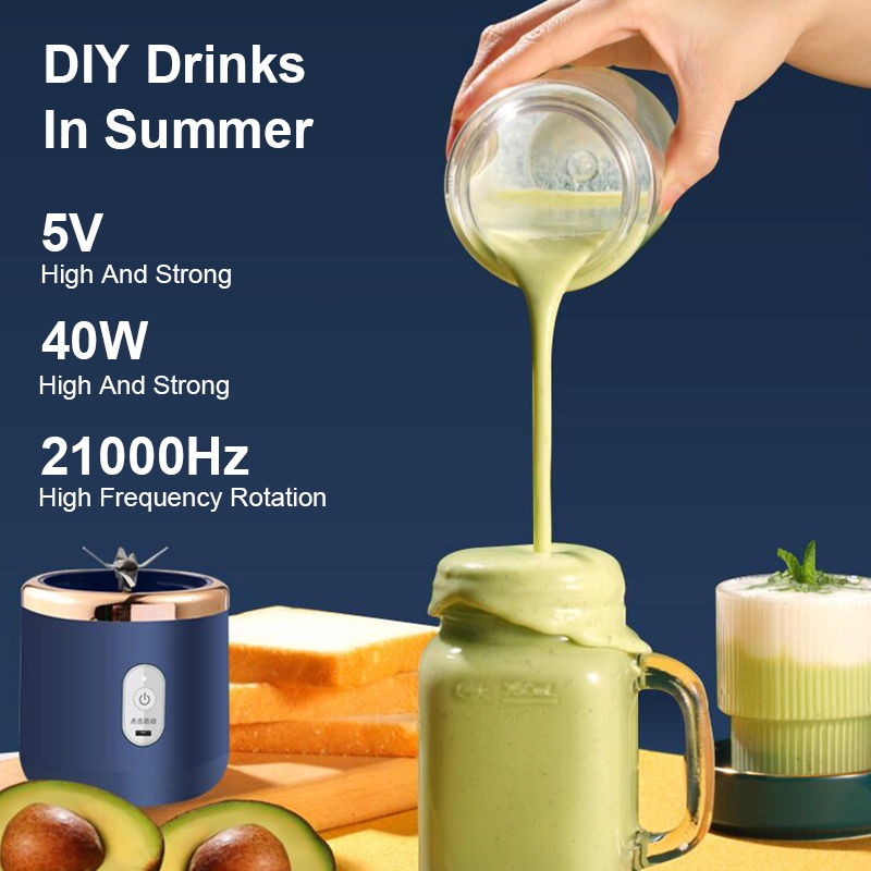 AmazeFan Fruit Juicer Blender Mini Electric Wireless Portable Fruit