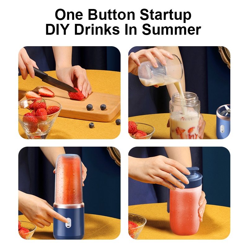 AmazeFan Fruit Juicer Blender Mini Electric Wireless Portable Fruit