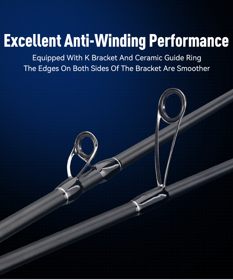 Kingdom KINGPRO II Fishing Rod 2 Section Spinning and Casting 24T ...
