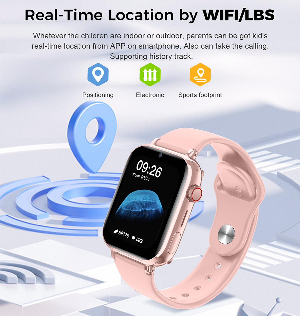 4G Kids Smart Watch Support Video Call Phone Call WiFi GPS Location ...