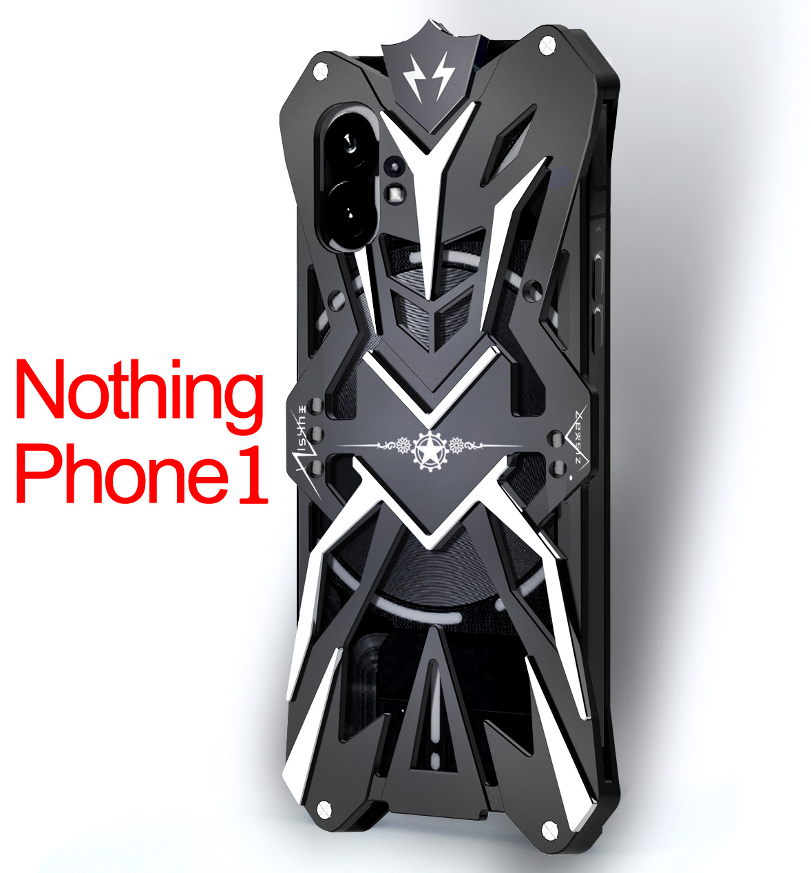  KOEOK Funda de metal para Nothing Phone 1, marco de
