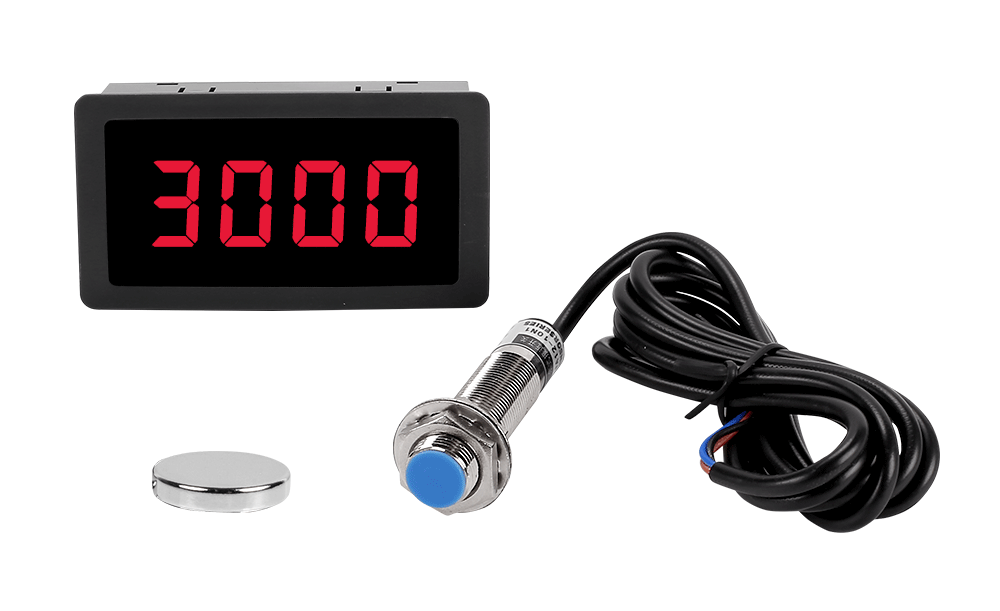 4 X Digital Speedometer Red/Blue LED + NPN Hall Proximity - View #12