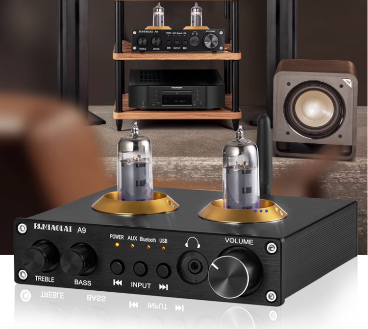 PJ.MIAOLAI M8 HiFi Digital Amplifier With Bluetooth And 6k4 Electron Tube TPA3116