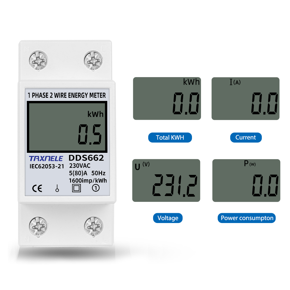 Digital Energy Meter LCD 220V Single Phase DIN-Rai... - Vicedeal - View #10