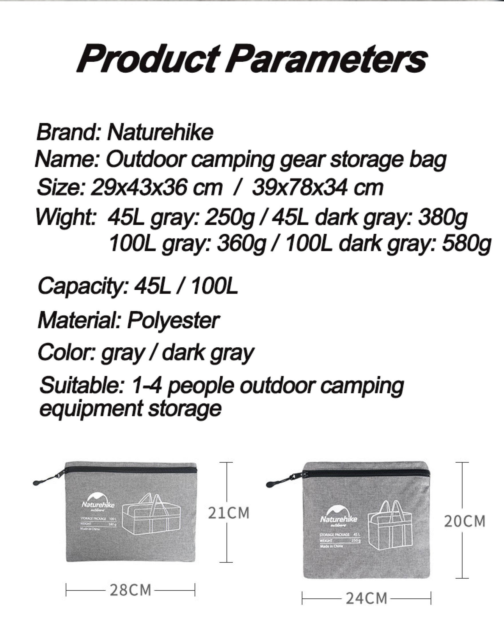 Naturehike Outdoor Equipment Storage Bag, Camping Merit Storage Bag ...