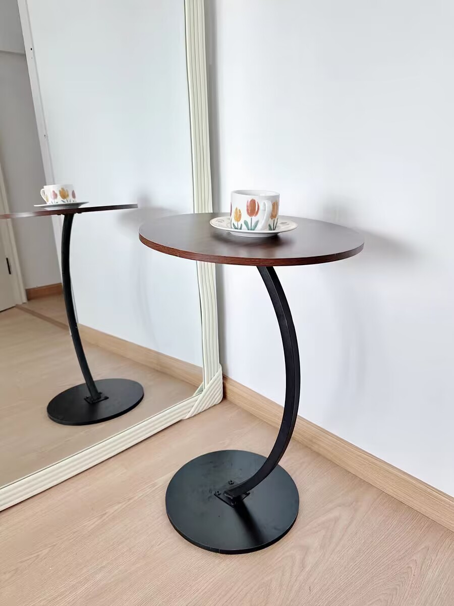 Simple Bedside Table Small Round Table Coffee Table Movable Sofa Side ...