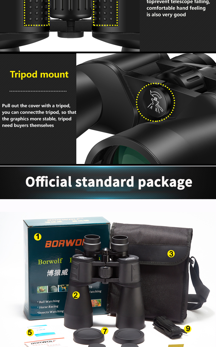 Binocolo Zoom 10-380x100 Lungo Raggio, BAK4, FMC, Impermeabile IPX4