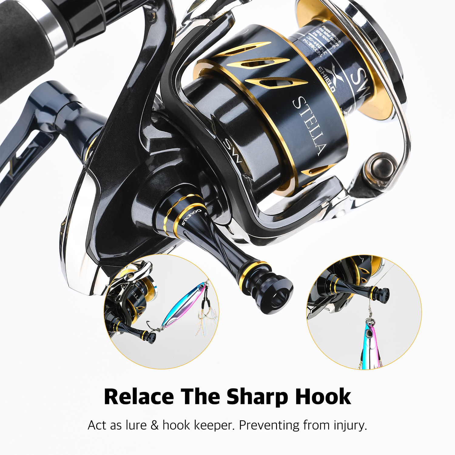 Gomexus Lock Type Spinning Reel Stand R3 For Shimano Sienna Nasci Daiwa  Revros Ninja Protect Reels 42mm Reel Holder