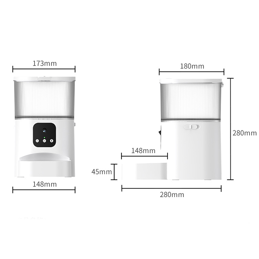 Automatic cat feeder with video and 2L cat water dispenser Smart pet ...