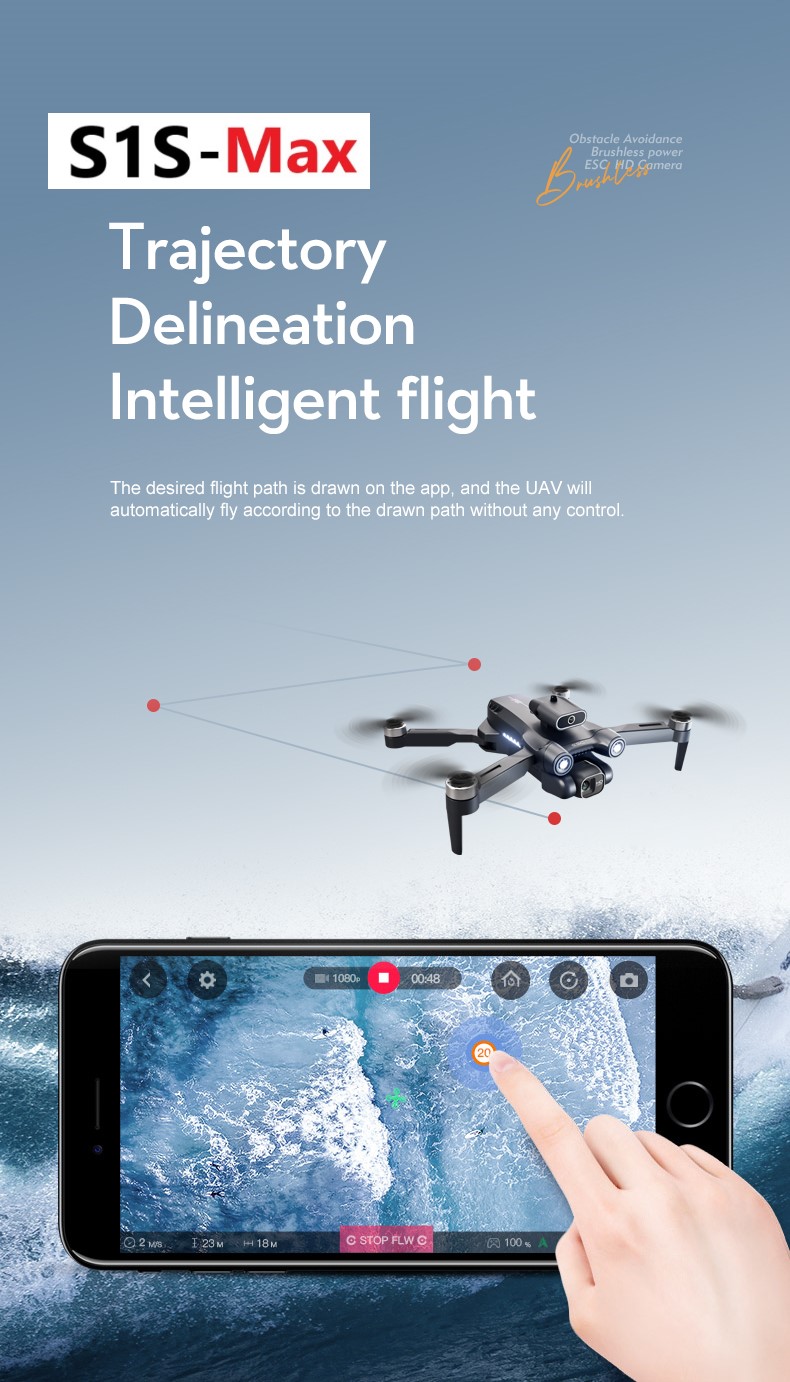 Upgraded S1S Max Drone 8K Camera With Professional Brushless Motor And ...