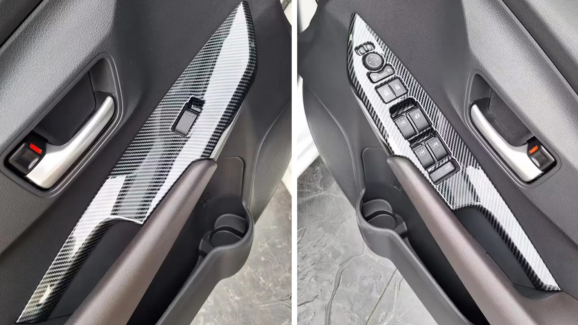 Toyota Vios NGC102 (2023-Present)Carbon Fiber steering wheel window ...