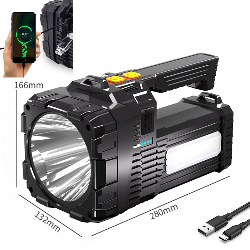 Big lampu suluh terang jarak jauh led flashlight rechargeable High ...