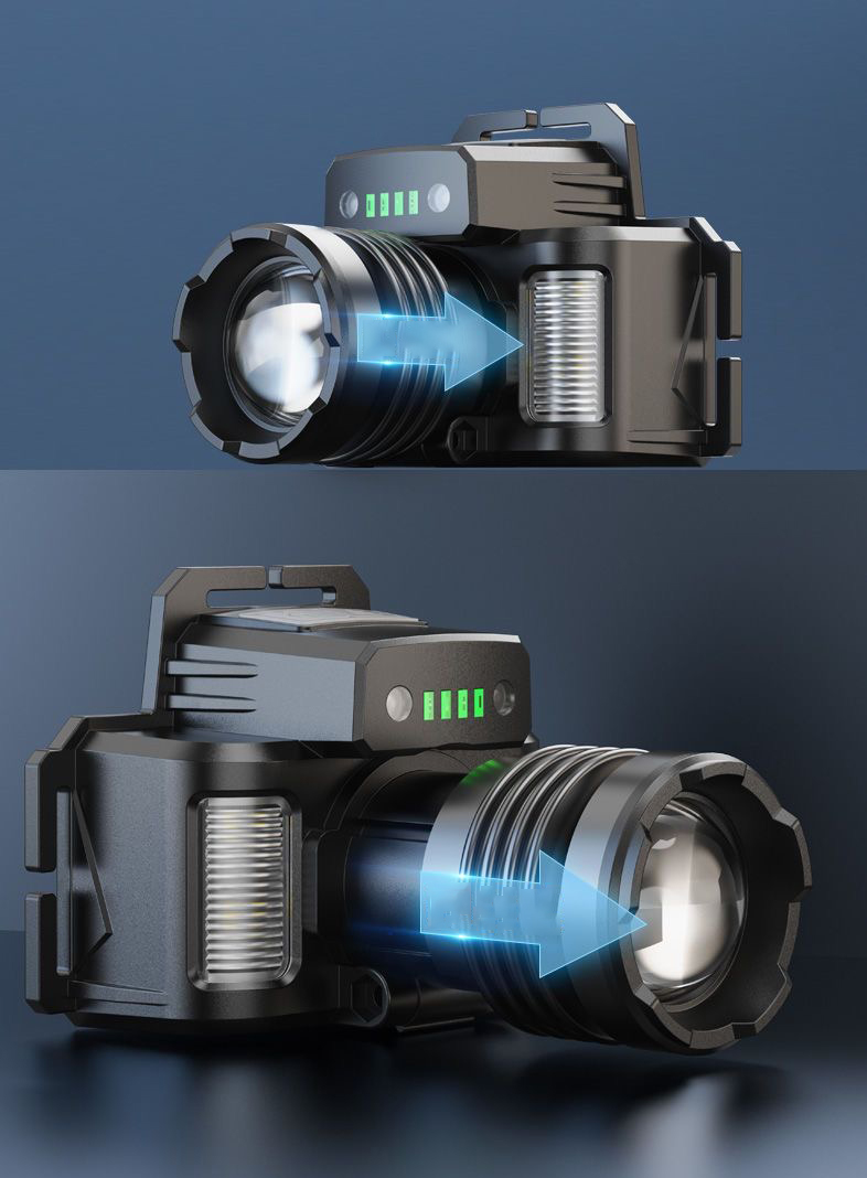 15H Motion Sensor headlamp rechargeable head torch light super bright ...