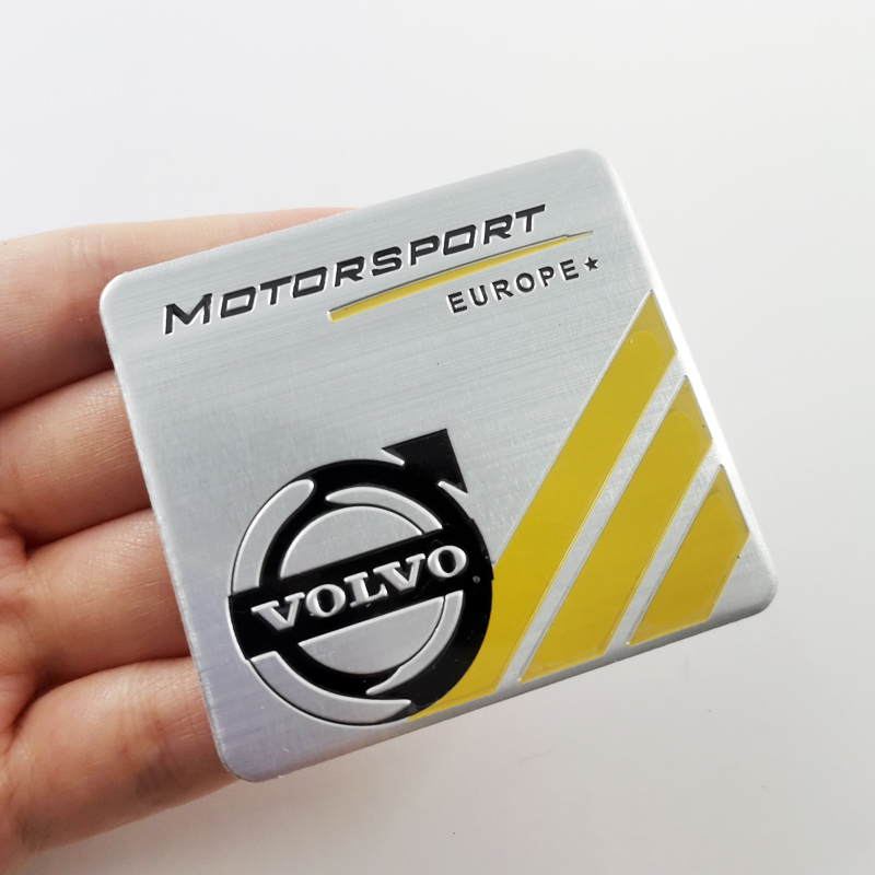 1 x Aluminum VOLVO Swedish Made Logo Car Auto Decorative Emblem Badge ...