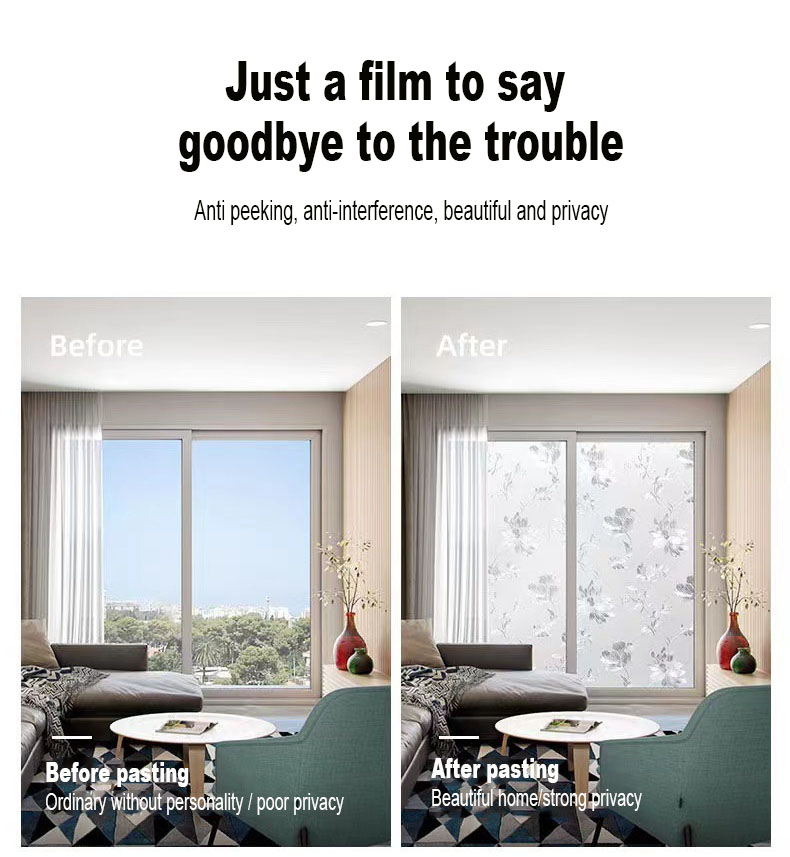 Photo inspiration: Environmental Window Film Reference: Customizable Frosted Glass Window Decoration Film Thermal Insulation