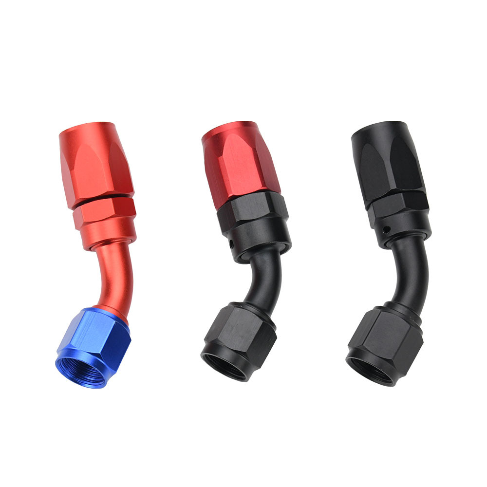 2PCS AN8 90 Degree Swivel Hose End Fittings - Black Aluminum For Fuel/Oil Braided Hose (Not For E85) - View #6
