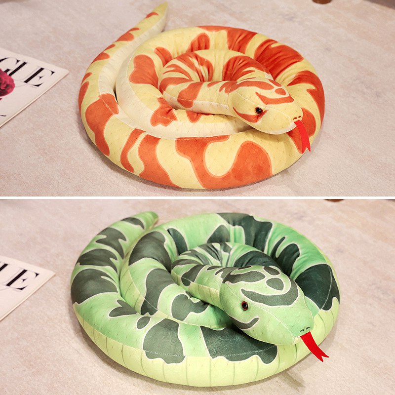 110cm/190cm Giant Snakes Plush Toy Simulation Long Golden Python ...