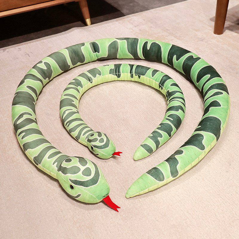 110cm/190cm Giant Snakes Plush Toy Simulation Long Golden Python ...