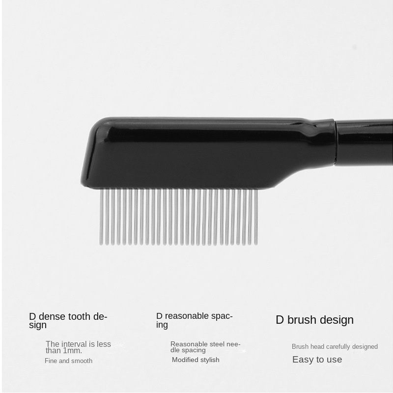 Eyelash Steel Comb Dedicated Ultra-Fine Combing Eyebrows Dense Teeth ...