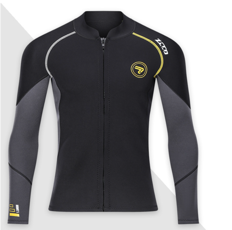 ZCCO Wetsuit Top Men's 1.5mm Neoprene Wetsuits Jacket,Front Zipper Long Sleeves Diving Suit For Swimming Snorkeling I.426951866