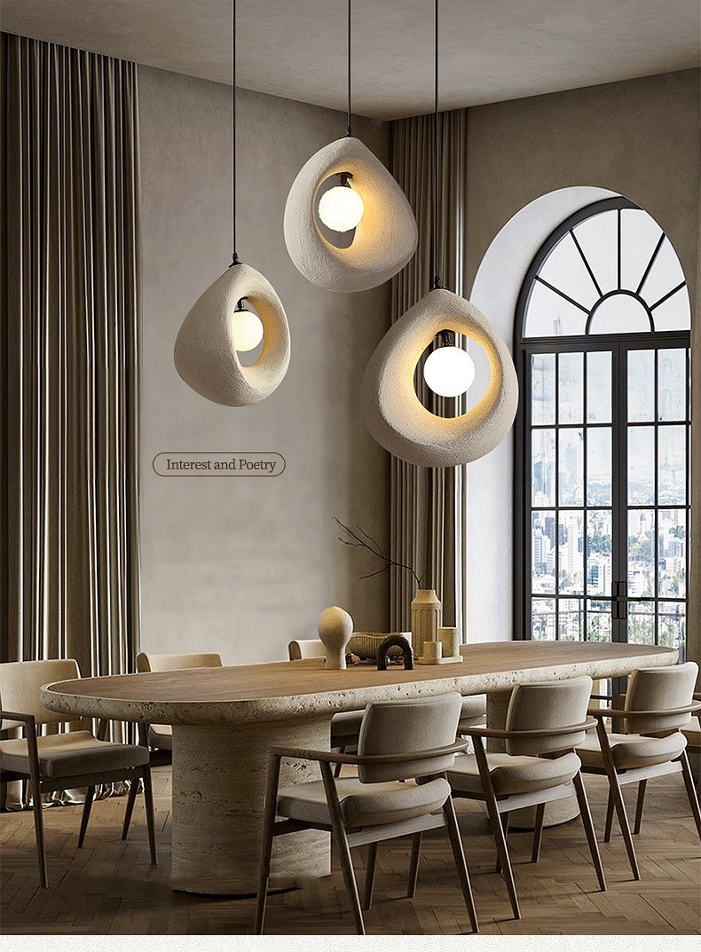Nordic Pendant Light Minimalism Wabi Sabi LED Pendant Chandeliers ... - Hanging Lights In A Minimalist Nordic Setting