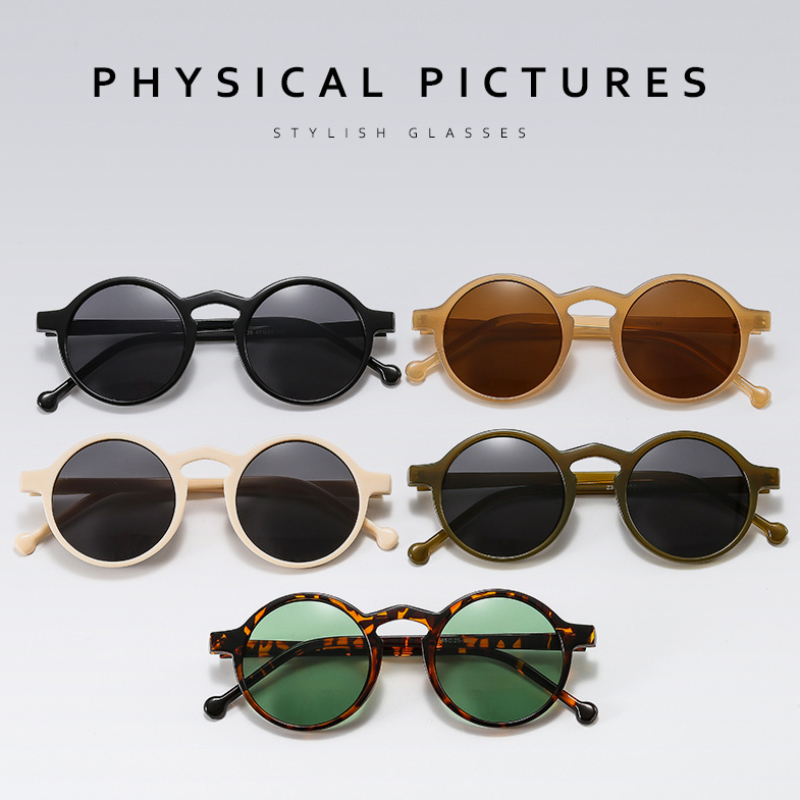 Round frame retro sunglasses