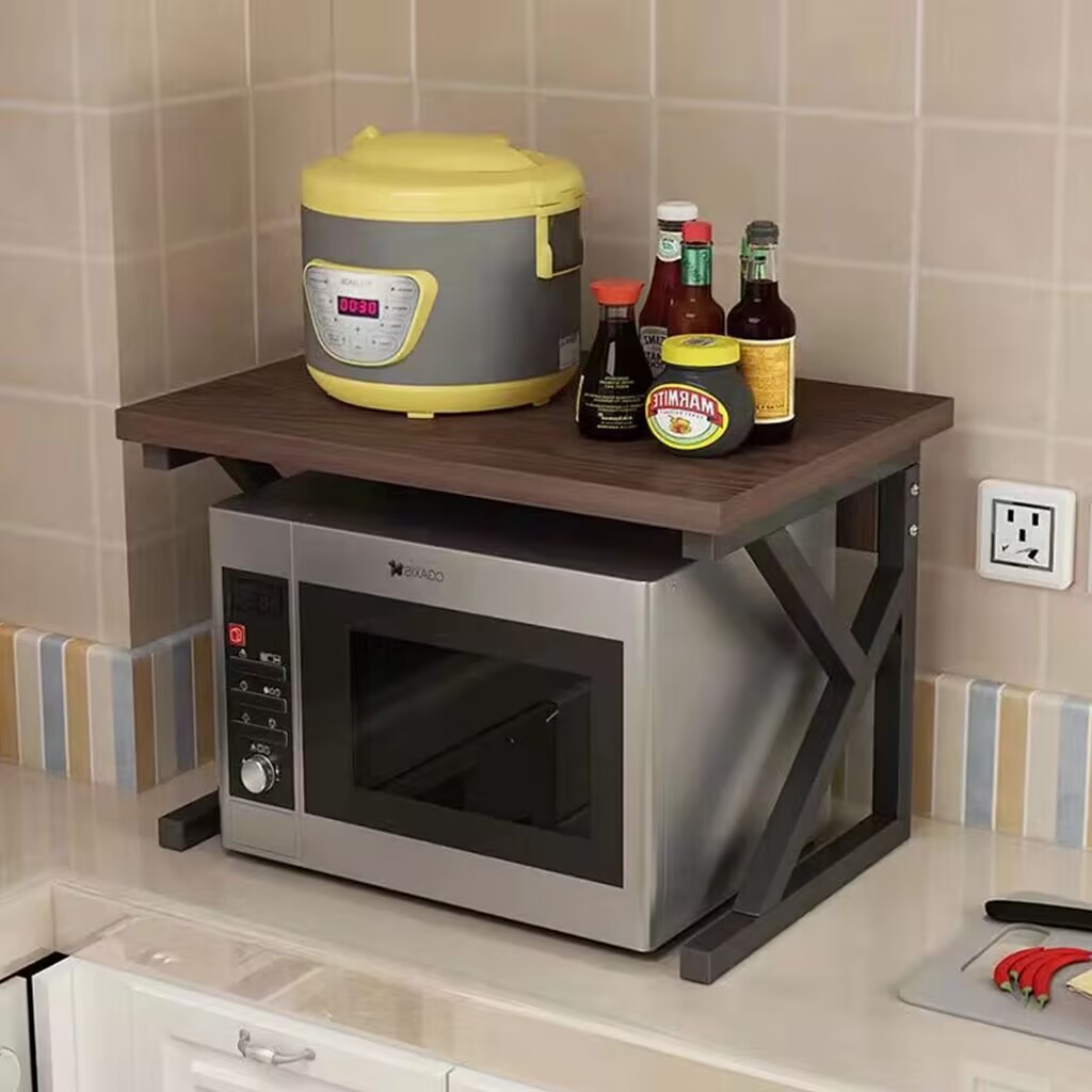 Rice Cooker Oven Microwave Bracket Kitchen Shelf Seasoning Storage ...