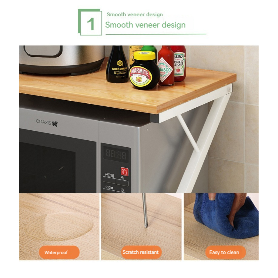 Rice Cooker Oven Microwave Bracket Kitchen Shelf Seasoning Storage ...
