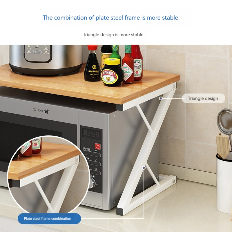 Rice Cooker Oven Microwave Bracket Kitchen Shelf Seasoning Storage ...