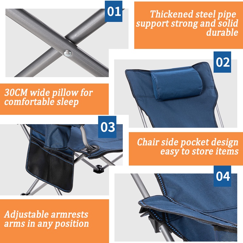 Outdoor Folding Chair Camping Holder Superhard High Load Chair Portable ...