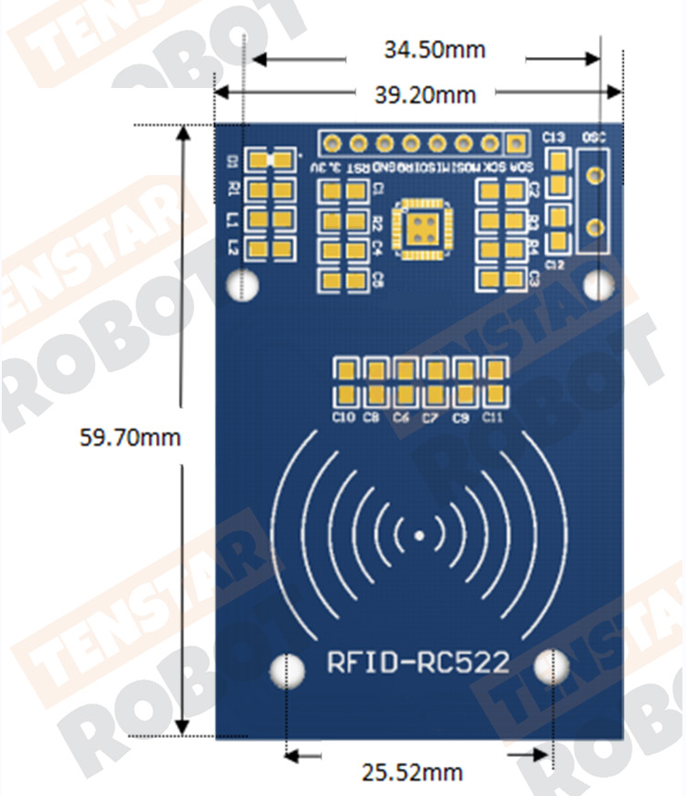 13.56MHz RFID Card Reader RC522 MFRC522 NFC Module MFRC 522 RC 522 ...