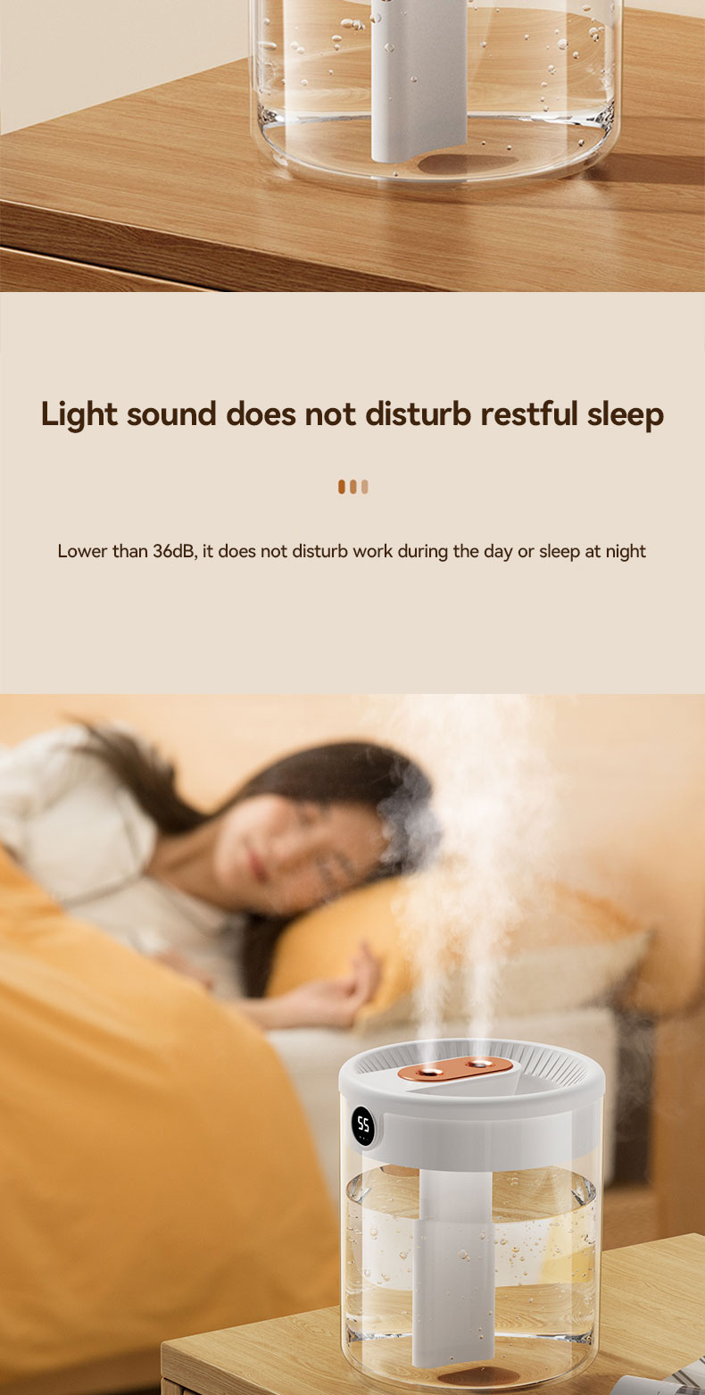 YOMIO Flame Air Humidifier 3-Color Household Large Volume Humidifier ...